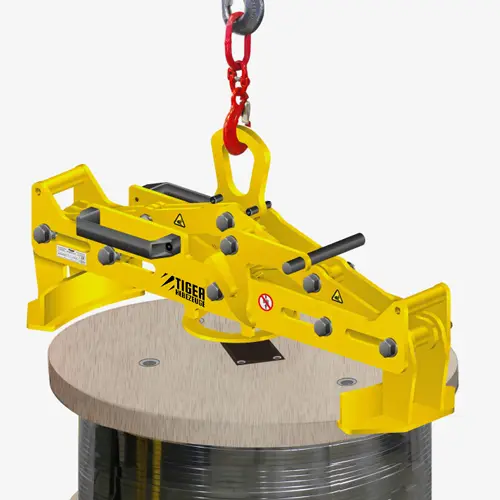 Produktbild von Tiger Sonder-Parallelgreifer für liegende Maschinen-Spulen Serie Sonder-KG-SWS tiger-sonder-spulengreifer-fuer-holzspulen-serie-Sonder-P-KG-SWS