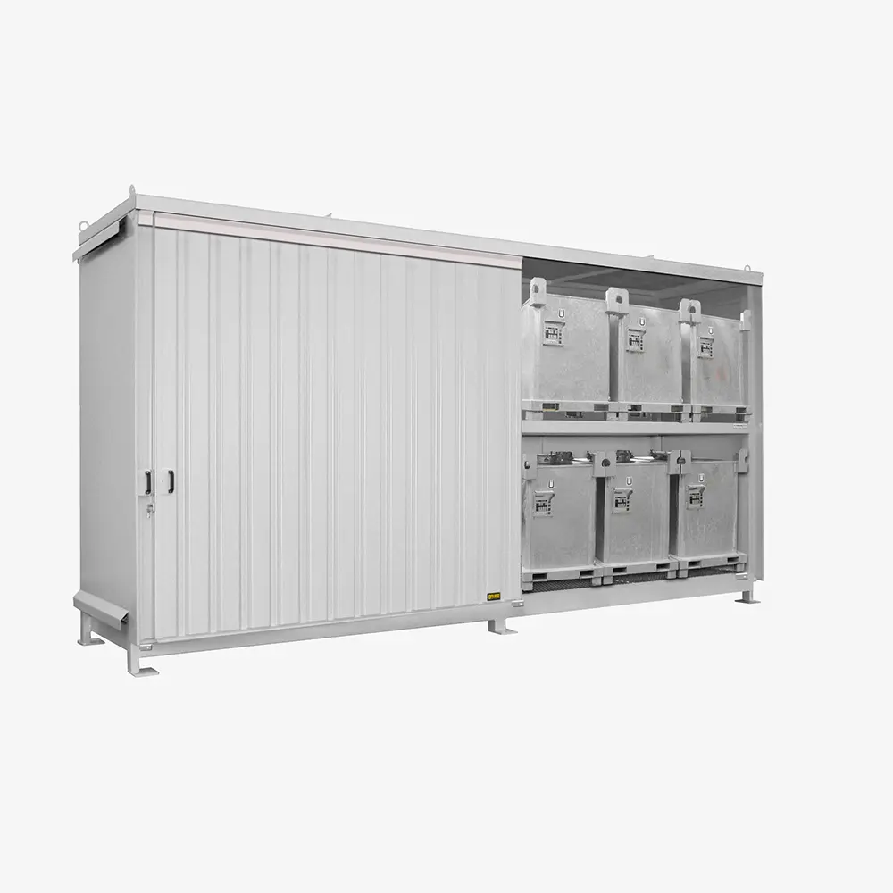 Produktbild von tigerhebezeuge regalcontainer grau weiss lackiert typ cen 65 2 ibc grau weiss 02 x