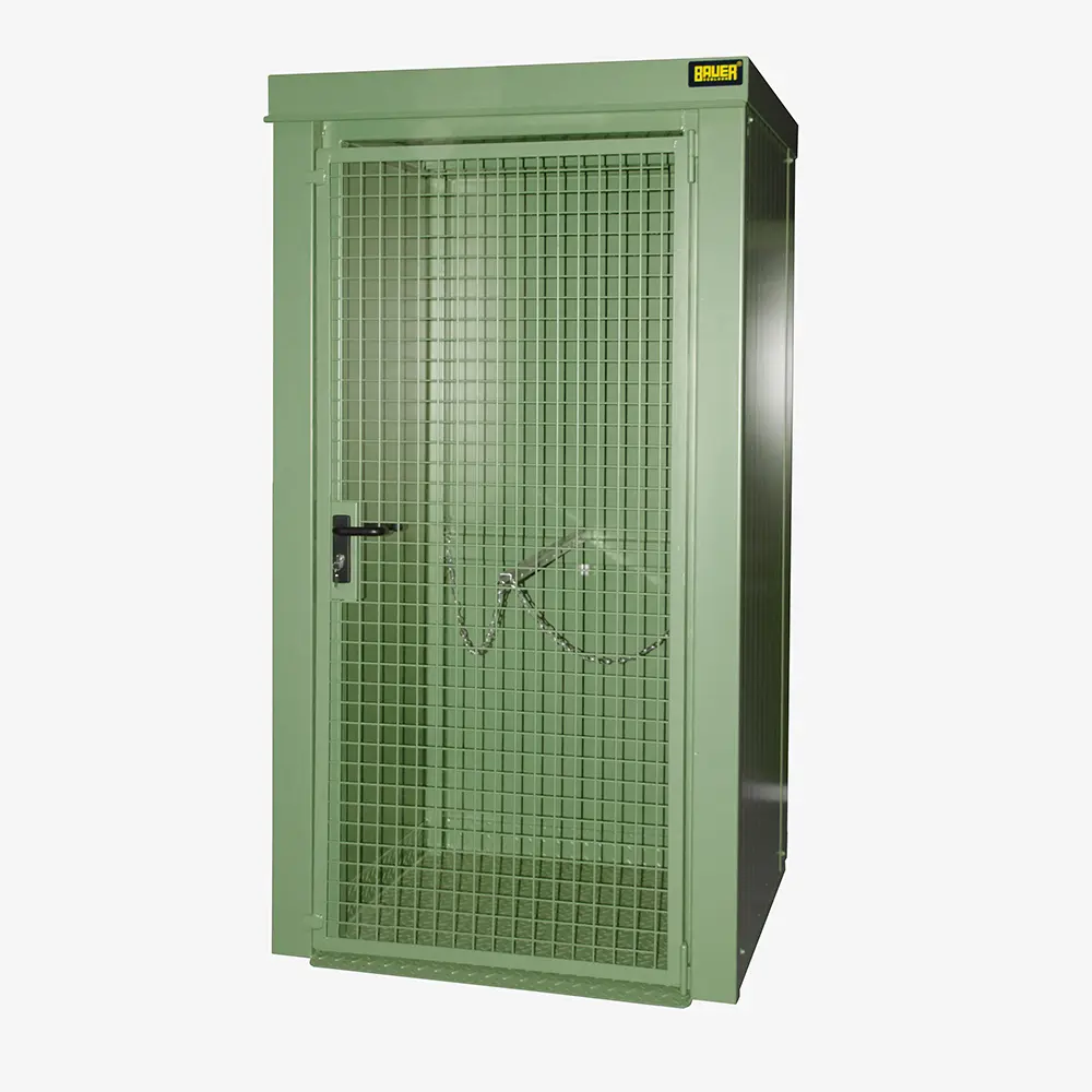 Gasflaschen-Container GFC-B mit Dach und Flügeltor, halboffen nach TRGS 510