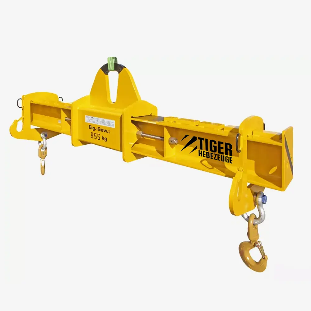 Produktbild von Tiger Sonder-Balken-Traverse mit verstellbarer Kranöse, Wirbellasthaken und 4 Seitenhaken Serie Sonder-TAV-H-RS tiger-sonder-balkentraverse-mit-verstellbarer-kranaufhaengung-und-verstellbaren-seitenlasthaken-serie-sonder-TAV-H-RS