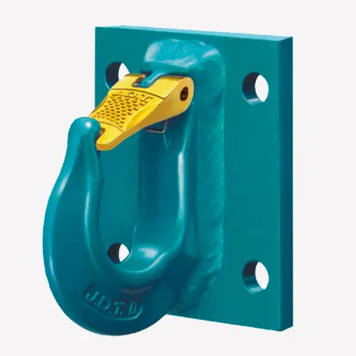 Produktbild von Anschraubhaken mit Befestigungsplatte und stabiler Gußfalle in GK10 tigerhebezeuge-anschlagmittel-anschlagpunkt-anschraubhaken-mit-stabiler-falle-gk10-serie-AHKG