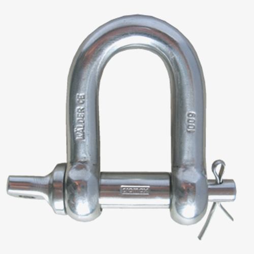 Produktbild von Hochfeste Niro-Schäkel mit Schraubbolzen und Splint - aus cromox® Edelstahl, gerade Form Serie CSS tigerhebezeuge-edelstahl-schaekel-mit-schraubbolzen-und-splint-gerade-form-serie-css-va-kettenbeschlagteile