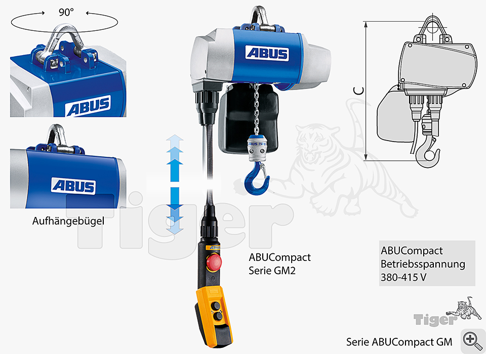 2. Produktbild zu elektrokettenzug 400v gm2 1 5
