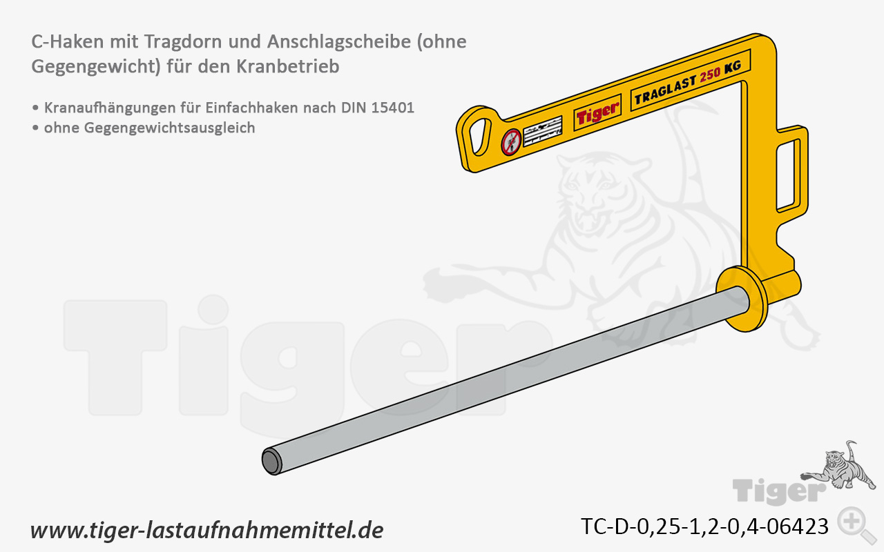 Produktbild von c haken 06423 mit tragdorn