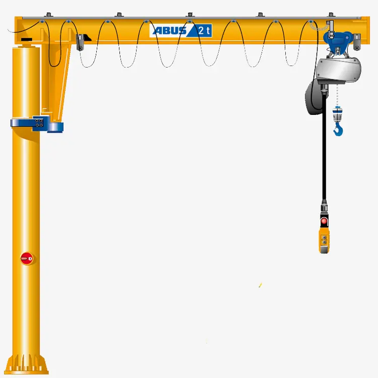 Produktbild von ABUS Säulenschwenkkran VS mit Hebezeuge Elektrokettenzug GM und Handfahrwerk HFW abus-saeulenschwenkkran-serie-VS-drehkran