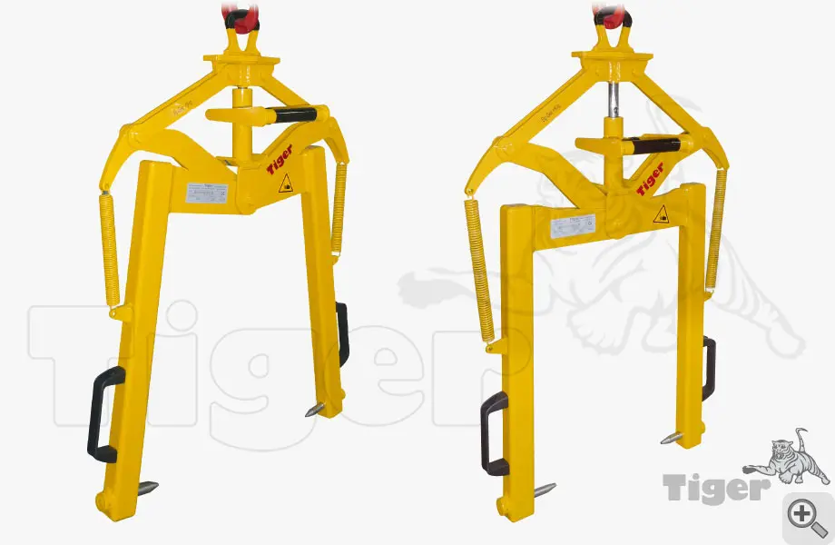 Produktbild von Tiger Sonder-Blockgreifer Tiger Sonder-Blockgreifer mit Federbalance und Aufnahmezapfen blockgreifer-10-tiger-lastaufnahmemittel
