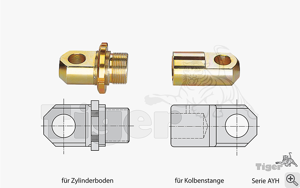 Zum Vergrößern anklicken Technisches Bild für hydraulikzylinder-schwenklager-ayh-2
