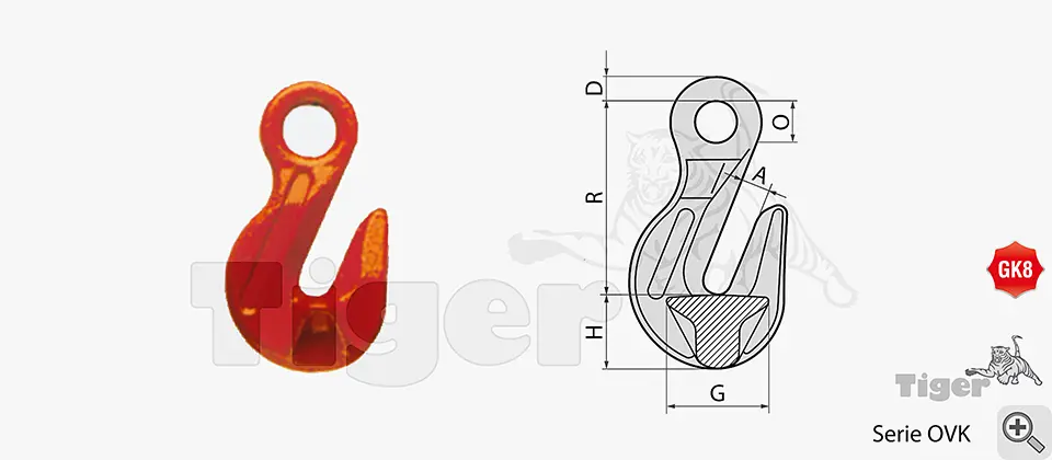 Zum Vergrößern anklicken Technisches Bild für anschlagmittel-ketten-parallelhaken-ovk