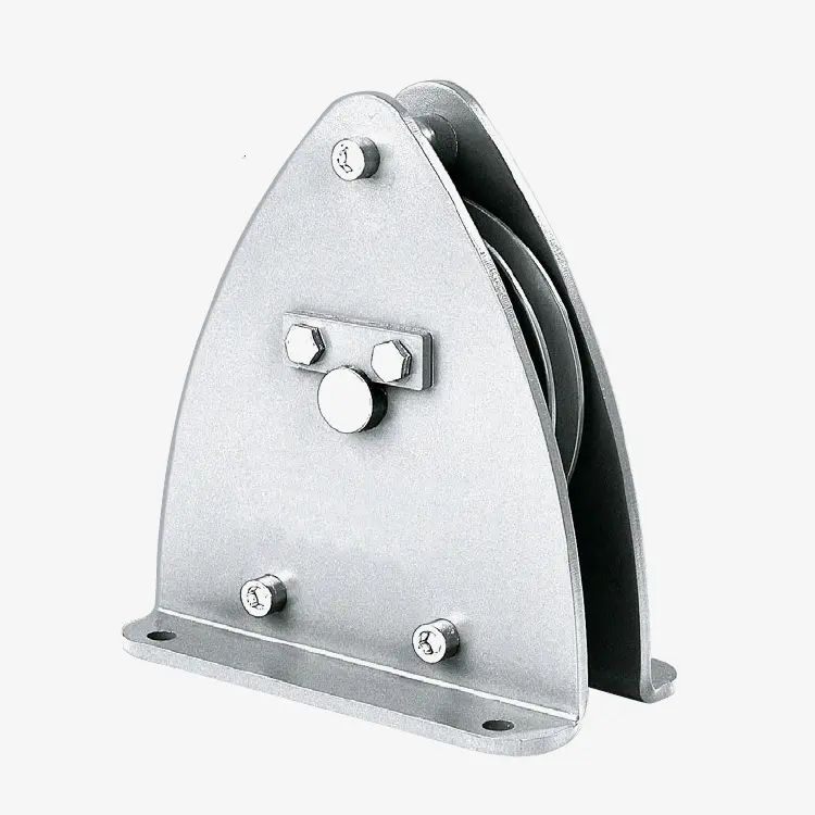 Produktbild von Seilrollenbock für 90° und 180° Umlenkung aus Stahl, eingebaute Seilrolle mit Rillenkugellager tigerhebezeuge-seilrollenbock-mit-seilrolle-mit-sauber-gedrehter-rille-und-kugellager-serie-DSRB-S