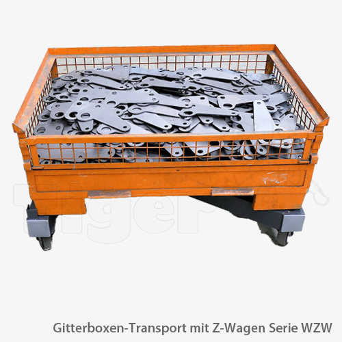 5. Produktbild zu z-wagen-transport-rollwagen-serie-wzw-gitterbox-tigerhebezeuge