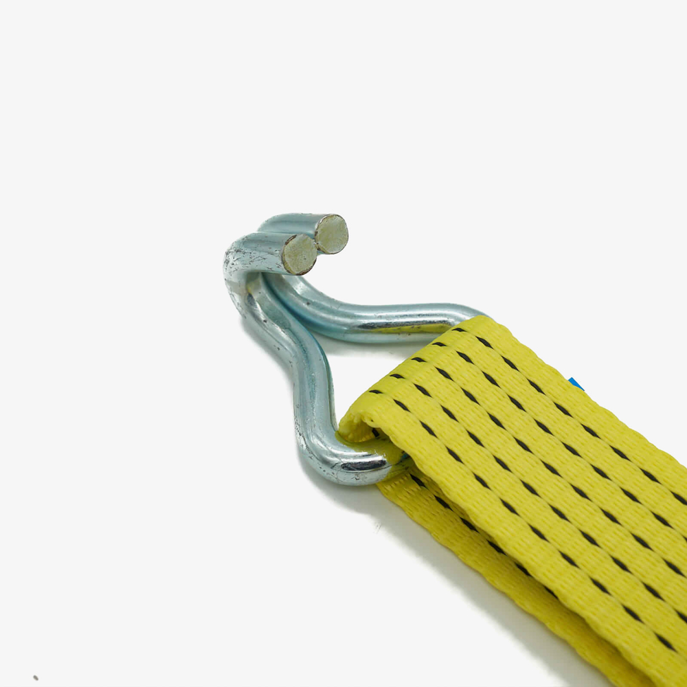Zurrgurt mit Spitzhaken und ergonomischer Zugratsche nach EN 12195-2, zweiteilig
