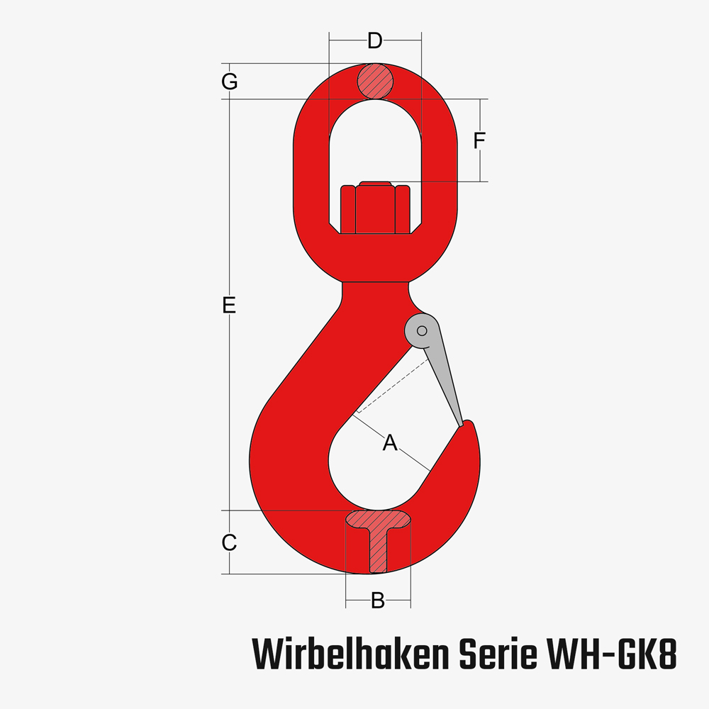 Technisches Bild für tigerhebezeuge-wirbelhaken-gk8-drehbar-serie-WH-GK8-zeichnung