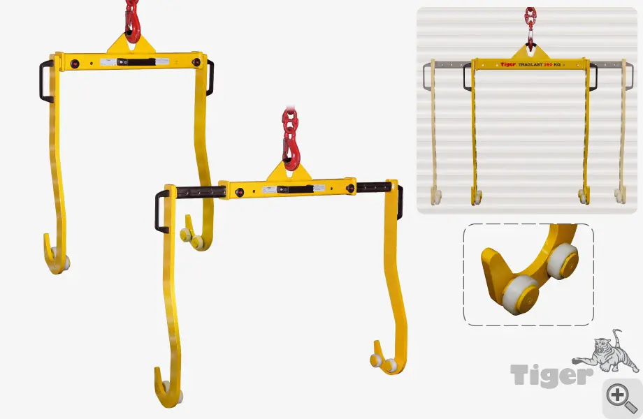 Produktbild von Tiger Sonder-Lamellenhaken-Traverse zum Transport von kleinen Kabeltrommeln lamellenhaken-traverse-ta-lstr-0-25-1-0-0-7-sr