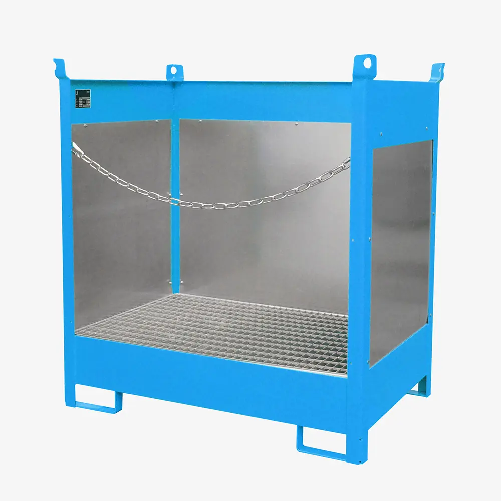 Produktbild von tigerhebezeuge fass stapelpalette blau lackiert typ FSP 2 G BLAU 01 x