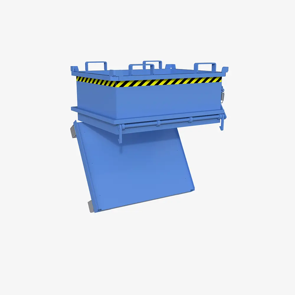 Produktbild von tigerhebezeuge klappbodenbehaelter blau lackiert typ MSB 250 BLAU 01 x