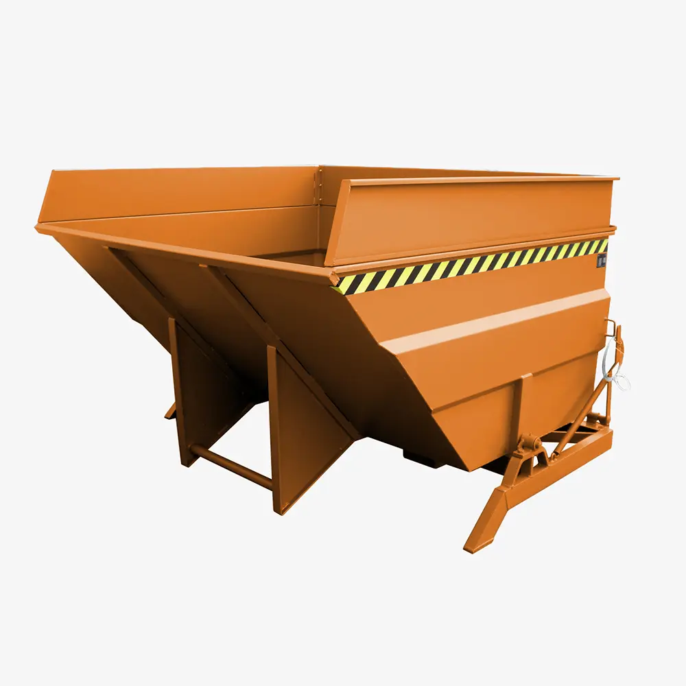Produktbild von tigerhebezeuge kippbehaelter orange lackiert typ BKC 400 ORANGE 01 x