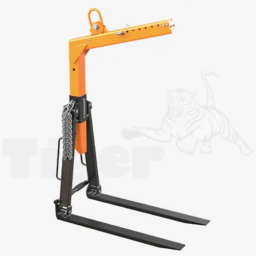 Produktbild von Krangabel mit Höhenverstellung und stufenlos verstellbaren Zinken kran-ladegabel-km-401