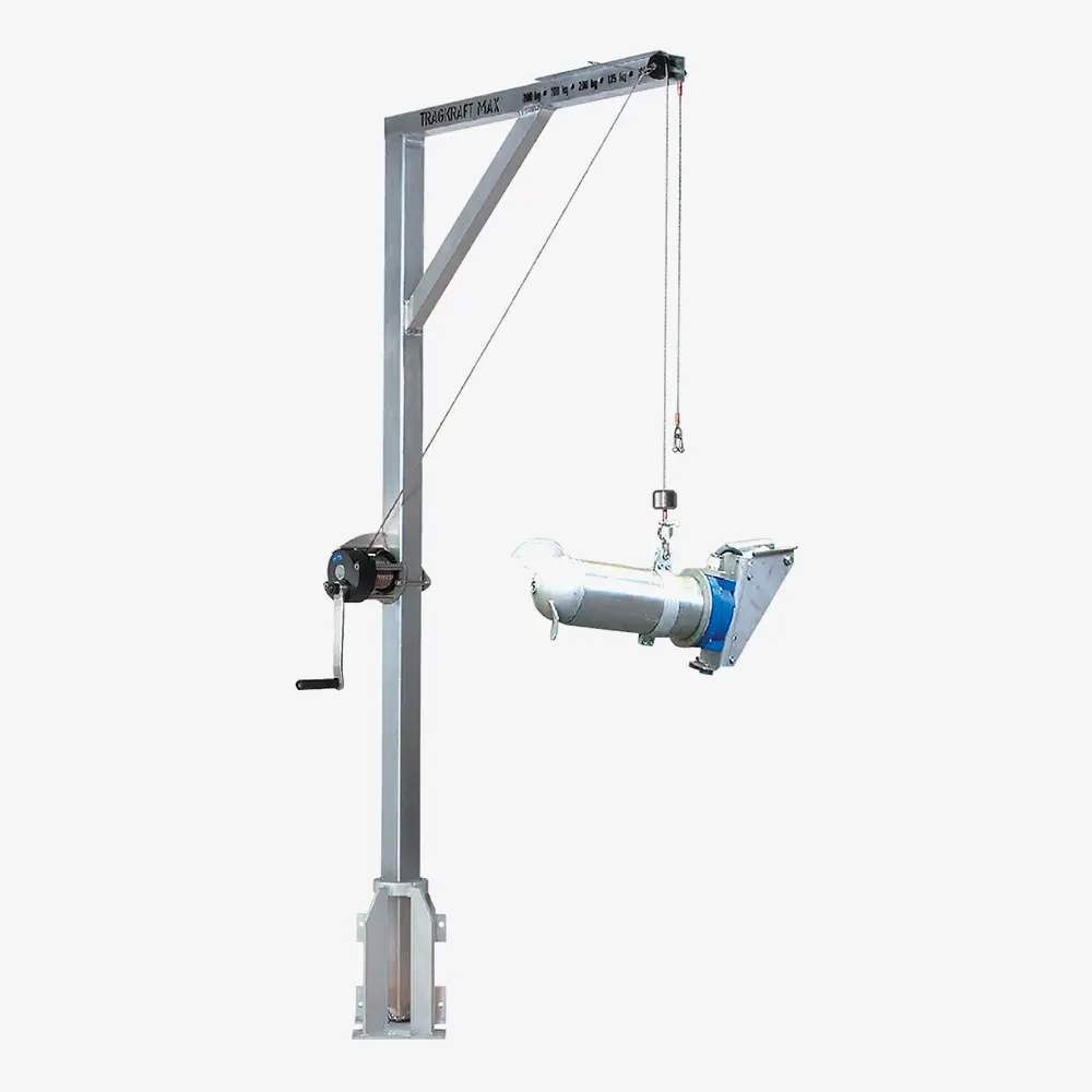 Produktbild von Wetterfeste Drehkrane für Kläranlagen - Schwenkbare Krane für die Abwassertechnik Serie DK TigerHebezeuge-Shop Schwenkkrane und Drehkrane Outdoor-Drehkrane