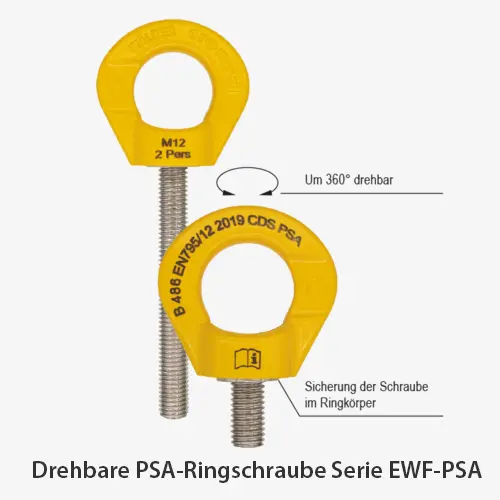 2. Produktbild zu drehbare psa ringschraube serie ewf psa anwendung 2. Produktbild zu drehbare psa ringschraube serie ewf psa anwendung