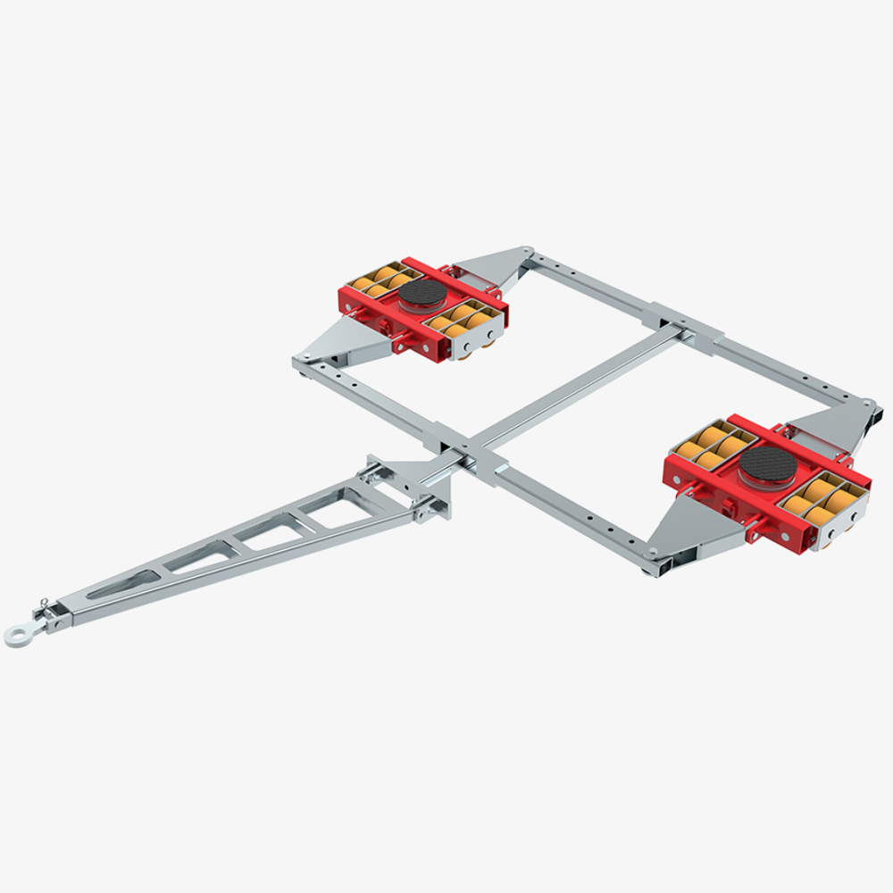 Produktbild von tigerhebezeuge schwerlast transportfahrwerk mit deichsel und pu rollen typ IXD 32
