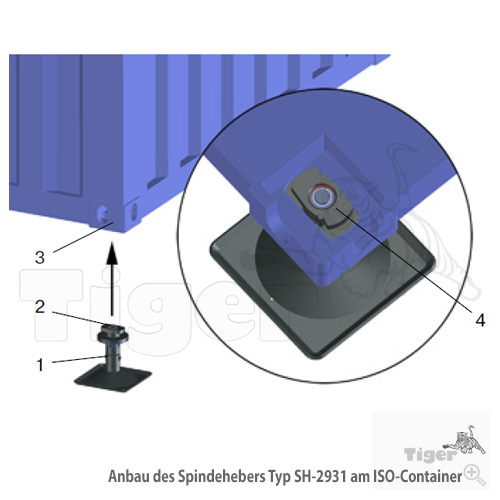 3. Produktbild zu tigerhebezeuge spindelheber typ 2931 anbau grafik
