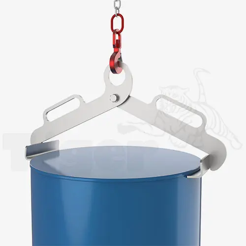 Produktbild von Fassklammer aus Edelstahl - Fassgreifer zum Heben stehender Fässer Serie FKL-40H-E tigerhebezeuge-fassgreifer-fuer-kran-serie-FKL-40H-E