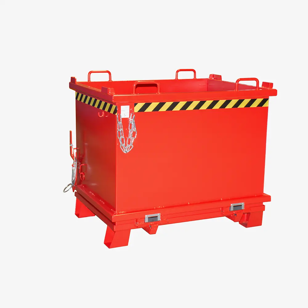 Produktbild von tigerhebezeuge klappbodenbehaelter rot lackiert typ SB 1000 ROT 01 x