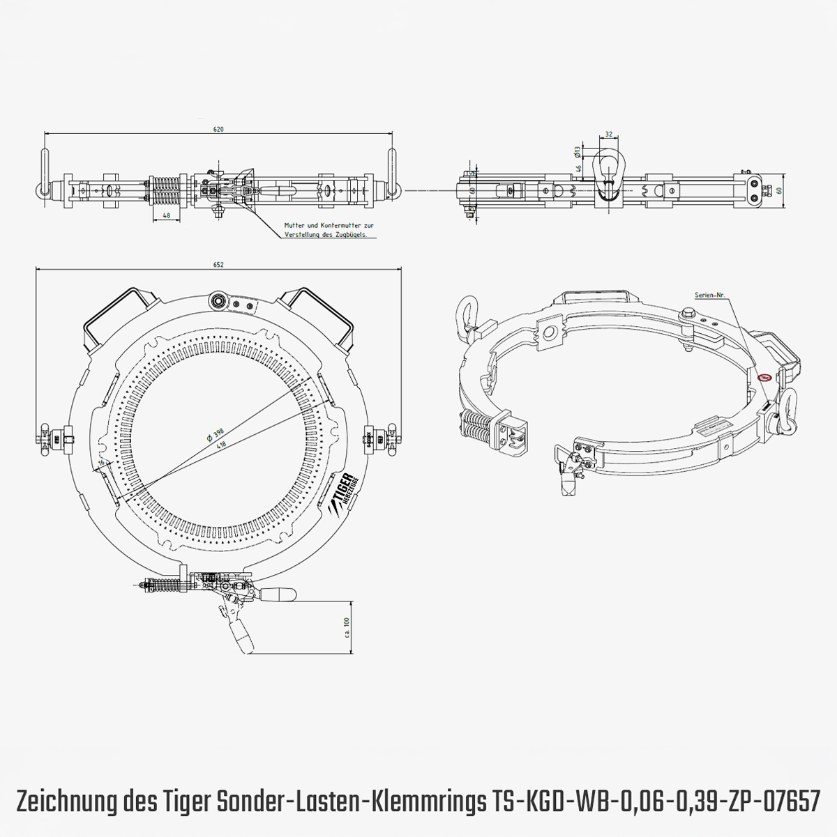 Technisches Bild für "tiger-sonder-lasten-klemmring-typ-TS-KGD-WB-0,06-0,39-ZP-07657-geschlossen-zeichnung
