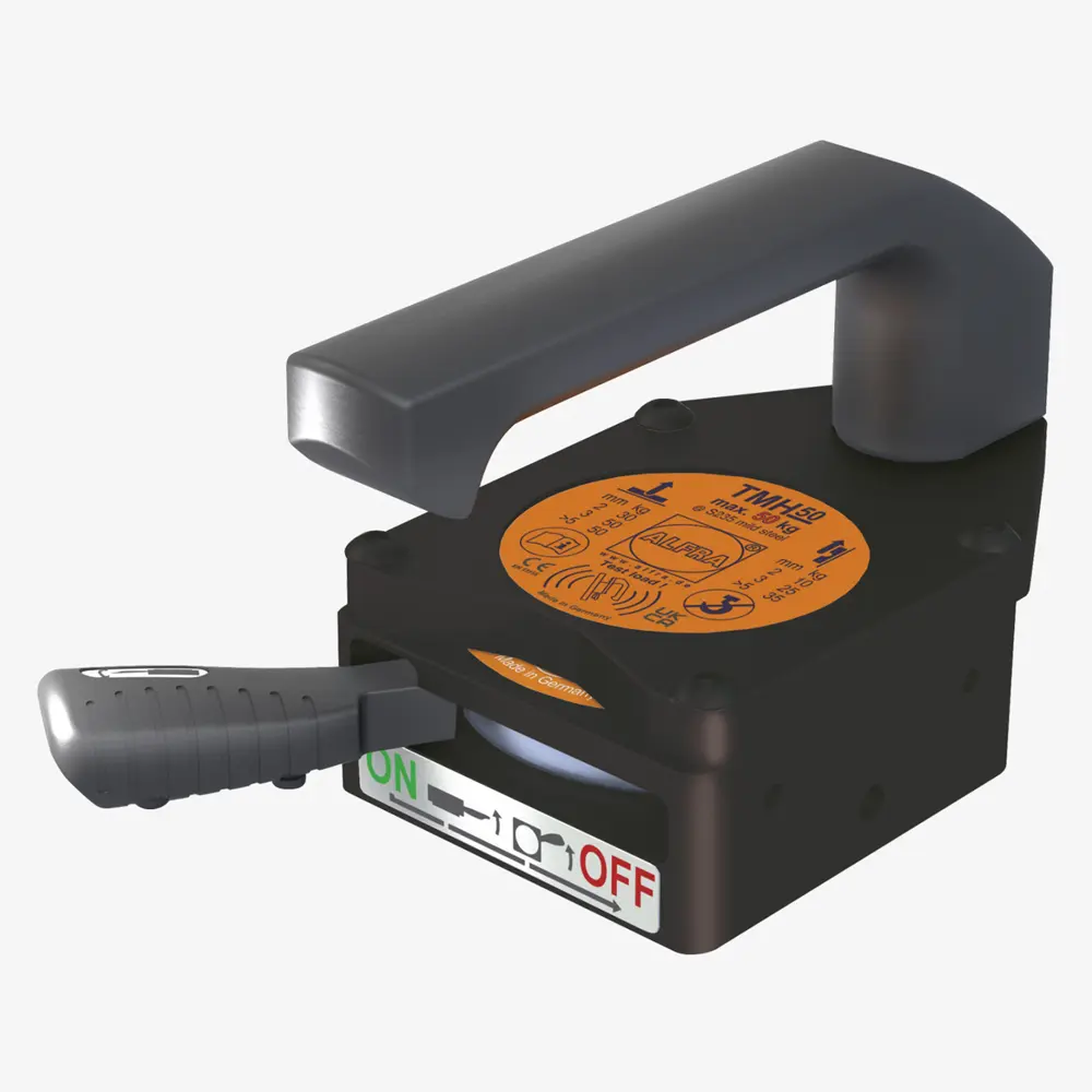 Produktbild von Permanentlasthebemagnet mit Handgriff für Flachstahl Serie AMS-F-H tigerhebezeuge-permanenent-lasthebemagnet-mit-buegel-typ-TMH-50-fuer-flachmaterial