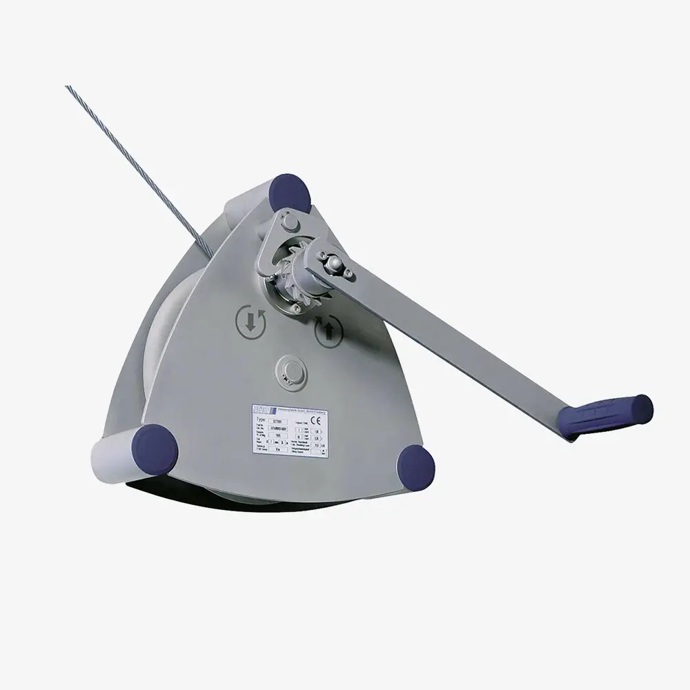 Produktbild von Handseilwinde mit Wandbefestigung für Drahtseile, verzinkt tigerhebezeuge-handseilwinden-serie-ALPHA-hebezeuge