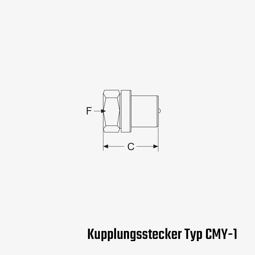 Technisches Bild für tigerhebezeuge-hydraulik-zubehoer-typ-kupplungsstecker-typ-CMY-1-zeichnung