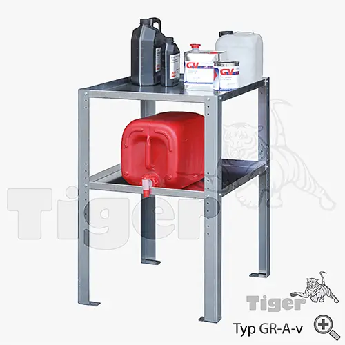 Produktbild von Gebinderegal, verzinkt zur sicheren Lagerung von Kleingebinden u. ä. gebinderegal-gr-a-v