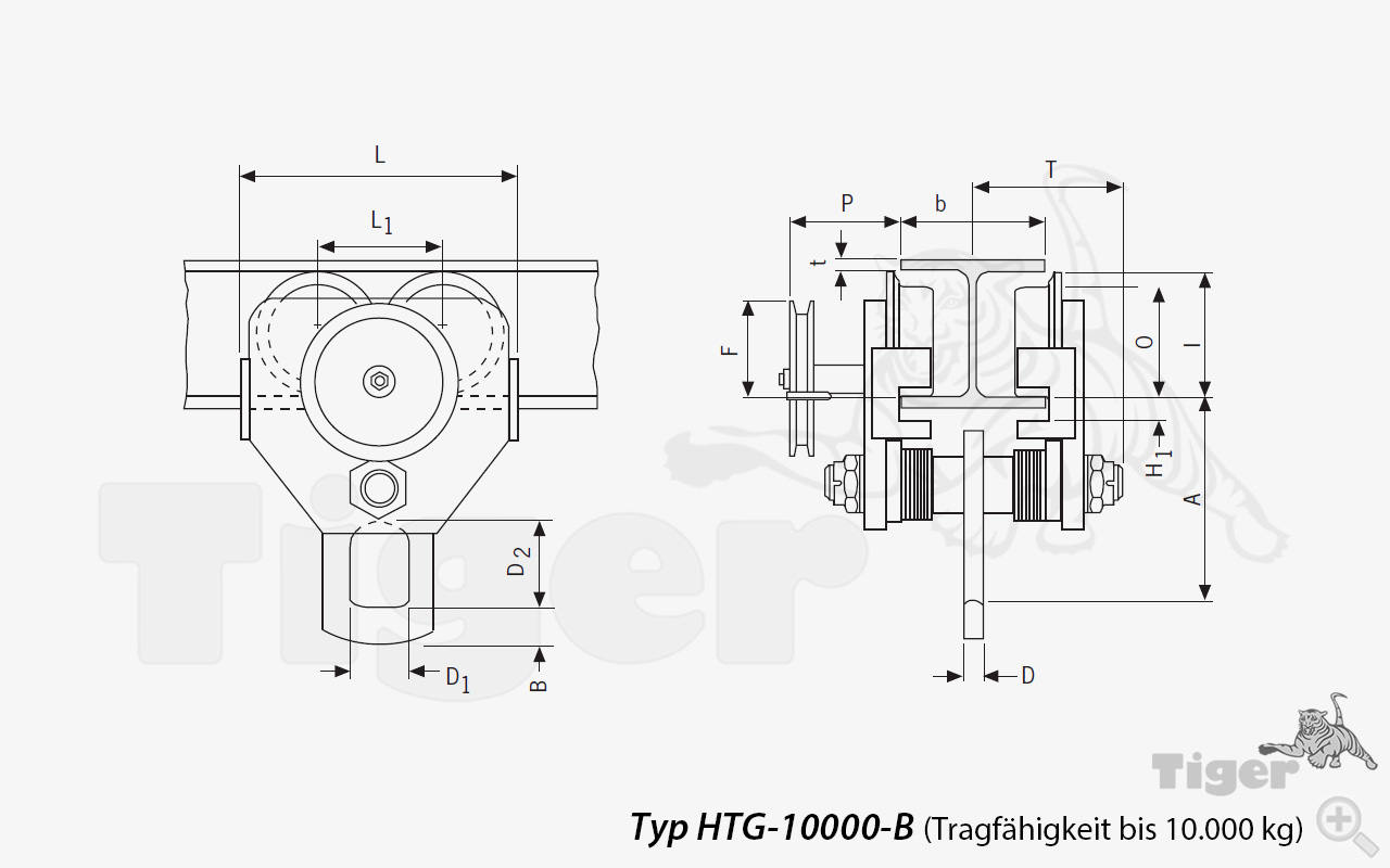 Technisches Bild für rollfahrwerk-htg-10000-b