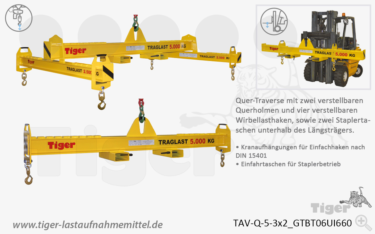 Produktbild von quertraverse verstellbar kran stapler tav q 5 3x2