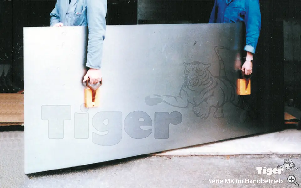 Technisches Bild von Magnetklauen zum Handtransport von Blechen, Profilen und Stahlplatten Technisches Bild für magnetklauen-mk-handbetrieb-4