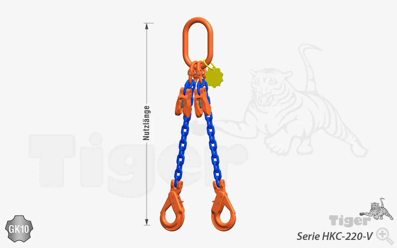 Zum Vergrößern anklicken Technisches Bild für kettengehaenge-gk10-2strang-hkc-220-v-1