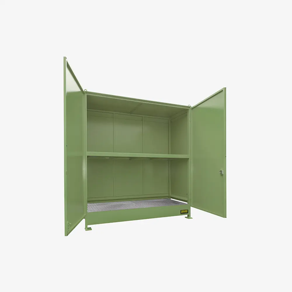 Produktbild von tigerhebezeuge regalcontainer gruen lackiert typ cen 29 2 ibc gruen 01 x