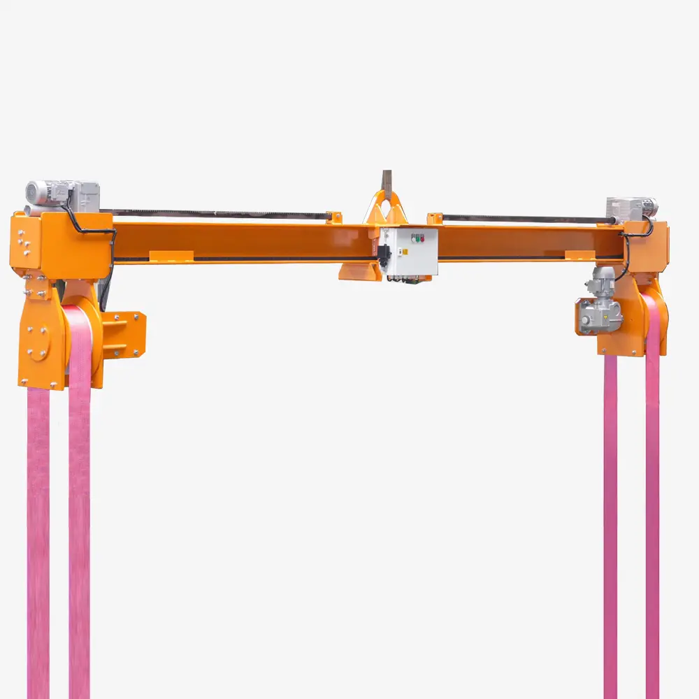 Produktbild von Elektro-Wendetraversen zum Drehen von sperrigen Lasten mit dem Kran Serie WTVE tigerhebezeuge-elektro-wendetraversen