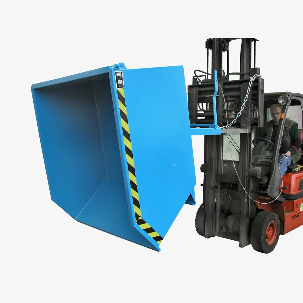 Produktbild von tigerhebezeuge kippbehaelter blau lackiert typ GU 1000 BLAU 01 x
