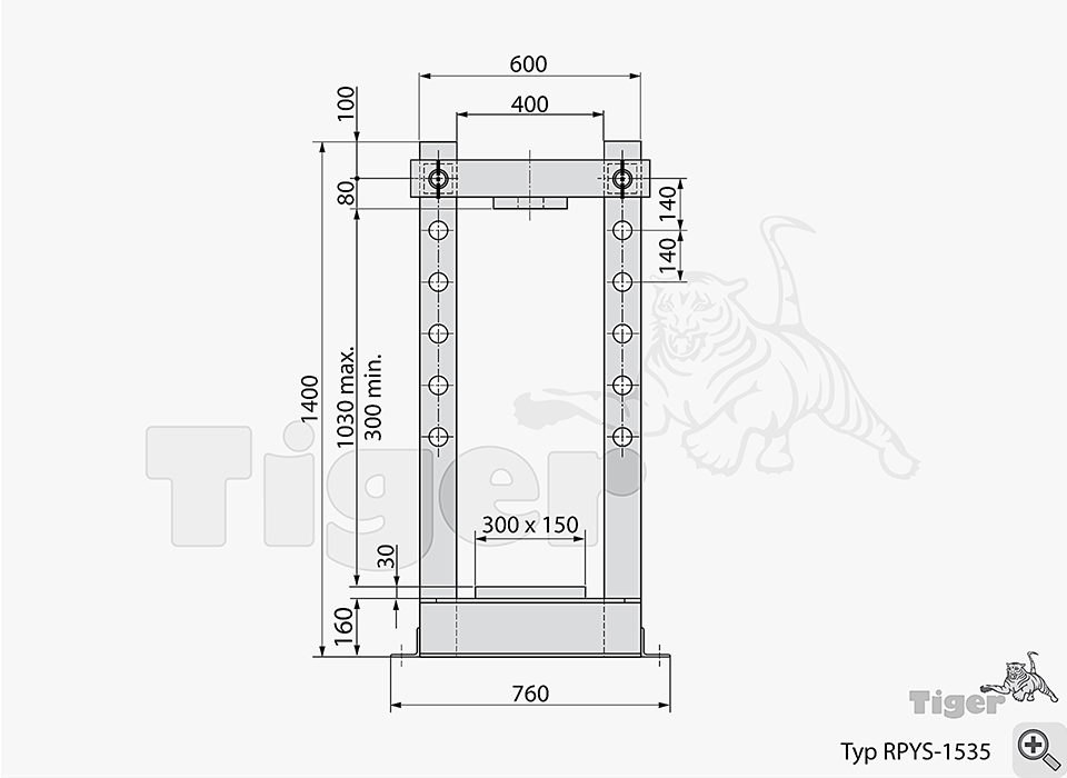 Technisches Bild für hydraulischer-stockwinden-pruefstand-zeichnung