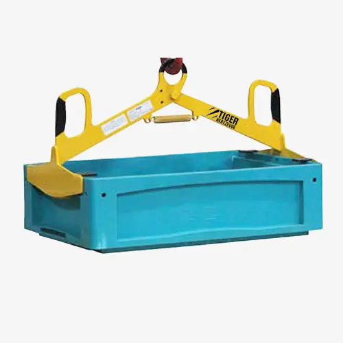 Produktbild von Tiger Kastenzange für KLT-Behälter zum Kasten-Transport im Kranbetrieb tiger-kastenzange-serie-ZKLT