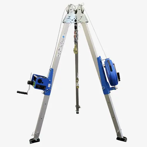 Produktbild von Alu-Dreibaum für die Personbeförderung - Dreibock-Kran zur Personensicherung nach EN 795 tigerhebezeuge-alu-dreibock-mit-psa-zur-personensicherung-personenbergung-serie-ADT