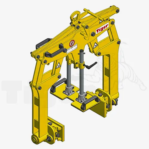 Produktbild von Parallel-Wendegreifer - Hebegreifer zum Heben und Wenden von Blöcken Serie PG-RF-VET tiger-wendegreifer-pg-rf-vet