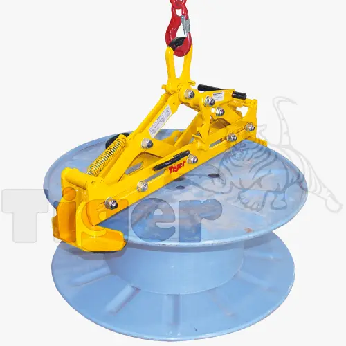 Produktbild von Spulengreifer - Tiger Hebegreifer zum Kranen liegender Maschinenspulen Serie KG-SWS tiger-spulengreifer-kg-sws