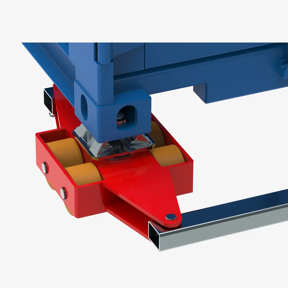 4. Produktbild zu tigerhebezeuge-container-transportfahrwerke-schwerlastfahrwerke-panzerrollen-fuer-seecontainer-frachtcontainer-serie-ISO-CON-detail-twistlock