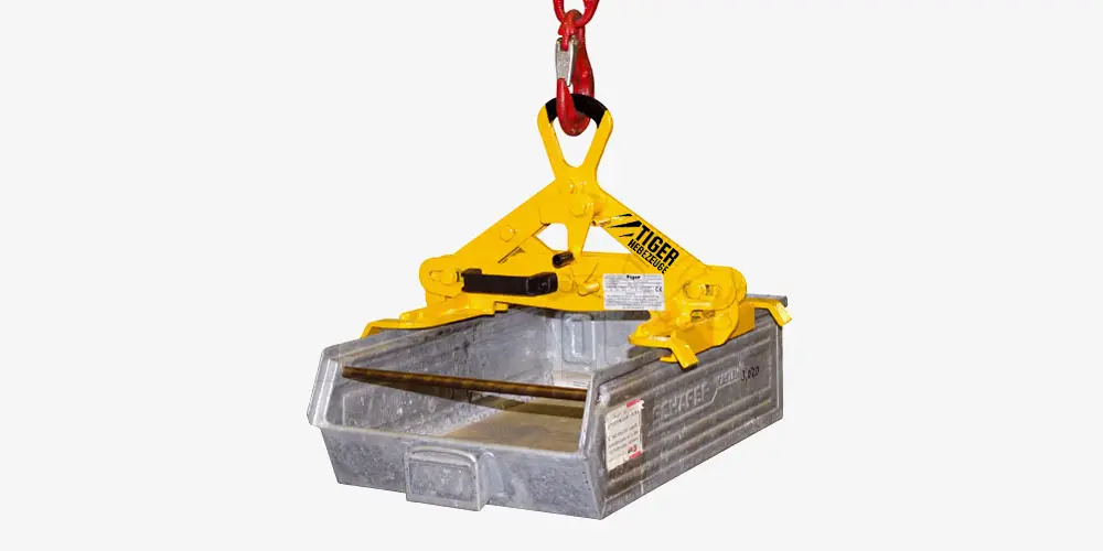 TigerHebezeuge-Shop Sonder-Hebegreifer Sonder-Kastengreifer für Lagerkästen