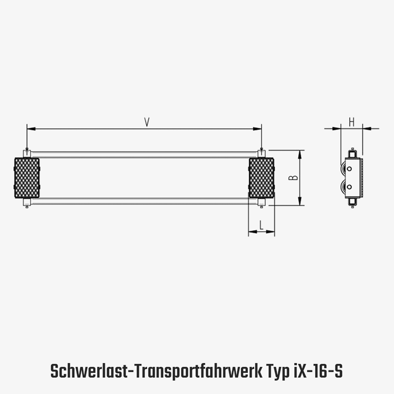 Technisches Bild für tigerhebezeuge-schwerlast-transportfahrwerk-typ-iX-16-S-zeichnung