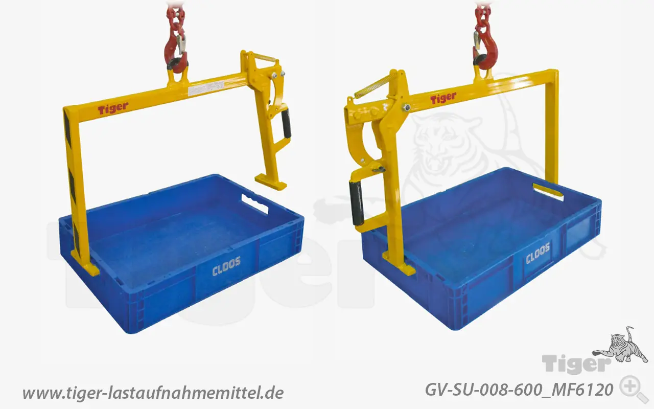 Produktbild von Tiger Sonder-Kastengreifer mit einem beweglichen und einem starren Greifhaken sonder-kastengreifer-gv-su-008-600-mf6120