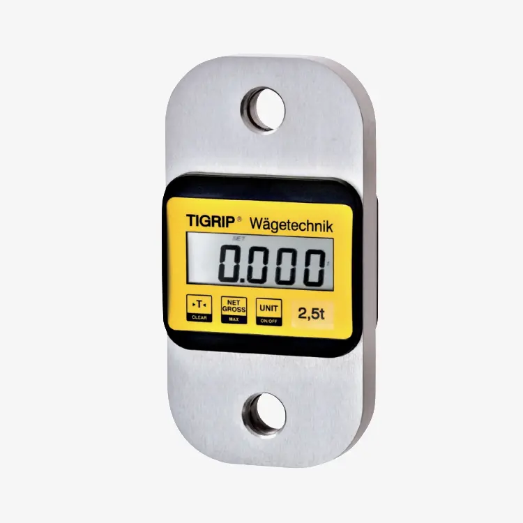 Produktbild von Zugkraftaufnehmer mit Digitalanzeige zur Messung von Zugkräften oder im Einsatz als Kranwaage tigerhebezeuge-zugkraftmesser-und-kranwaage-serie-TZL