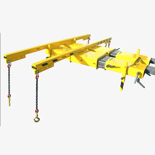 Produktbild von Tiger Sonder-Stapler-Quertraverse mit 4 verstellbaren Wirbellasthaken an Kette Serie Sonder-TAV-QS-GTS tiger-sonder-stapler-quertraverse-serie-Sonder-TAV-QS-GTS